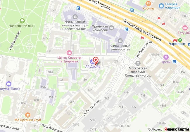 Карта с расположением офиса Замок Экспресс: Москва, ул. Острякова, 3